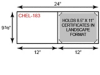 Landscape Certificate Holder w/Short Hinge  