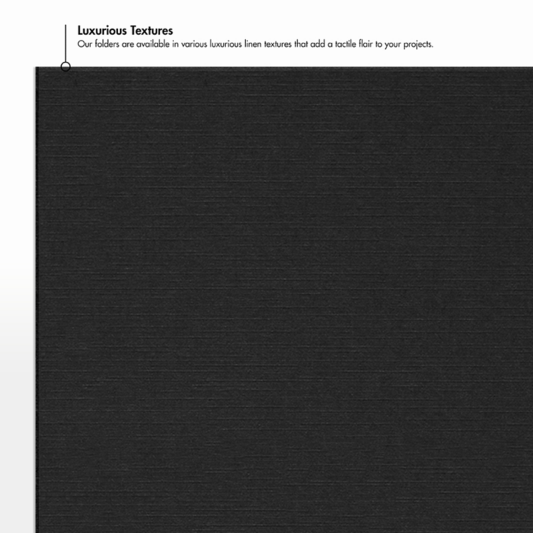 9 1/2 x 12 Certificate Holder Black Linen