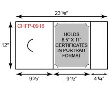 Certificate Holder w/Portrait Orientation & Fold Notch
