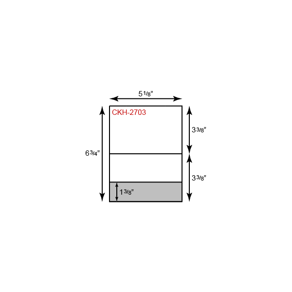 Card Holder (3 3/8 x 6) w/Vertical Orientation & Bottom Pocket 