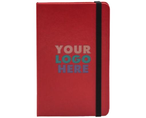 3 3/4 x 5 5/8 Hardcover Notebook w/Elastic Closure (Full Color) Full Color - Red