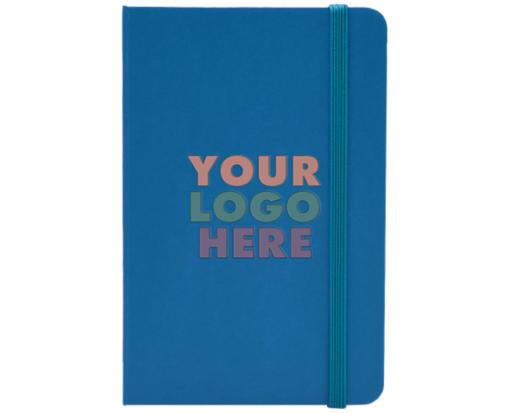 4 x 6 Hardcover Notebook w/Elastic Closure (Full Color) Full Color - Caribbean Blue