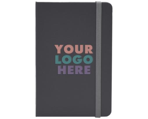 4 x 6 Hardcover Notebook w/Elastic Closure (Full Color) Full Color - Gray