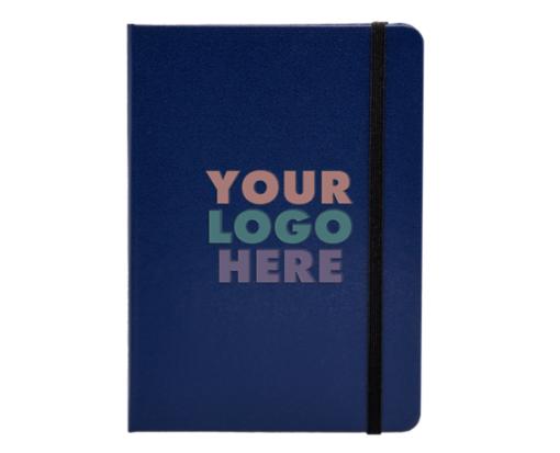 5 x 7 Hardcover Notebook w/Elastic Closure (Full Color) Full Color - Blue