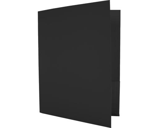 25 Pack Holder for Standard 8 1/2 x 11 Paper 9 x 12 Presentation Folders in 100 lb Black Black Linen with 2 Pockets Professional Documents Brochures School Reports 