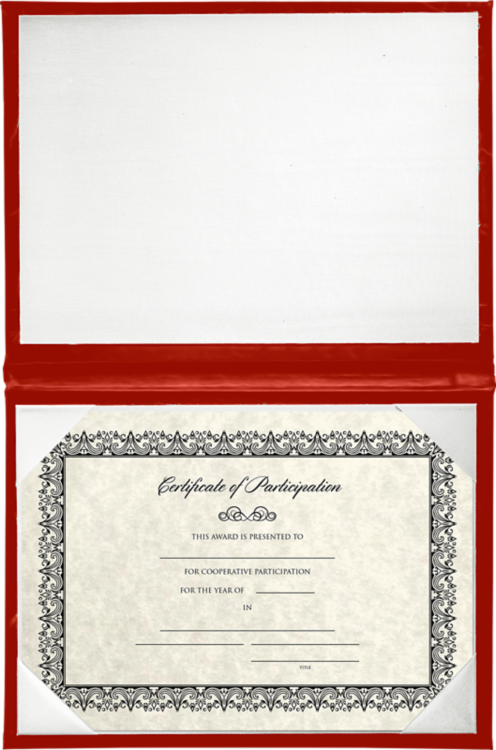 6 x 8 Padded Diploma Cover Red