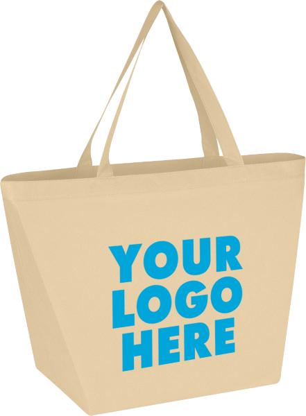Logo Budget Non-Woven Shopper Tote Bags (Quick Ship)