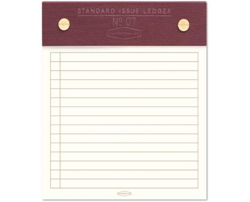 5 x 6 Standard Issue Post Bound Notepad Burgundy