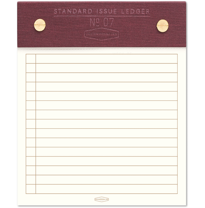 5 x 6 Standard Issue Post Bound Notepad Burgundy