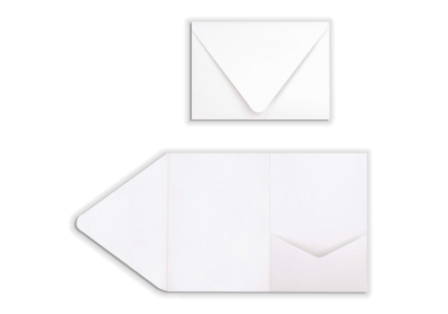 5 x 7 7/8 V-Pocket Invitation 100lb. White Linen