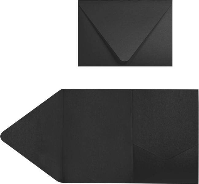 Horizontal Tri Fold Invitation Pocket Pouches - Pack of 25-7 x 5