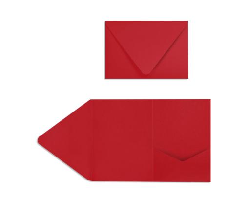 A7 Pocket Invitation (5 x 7) Ruby Red
