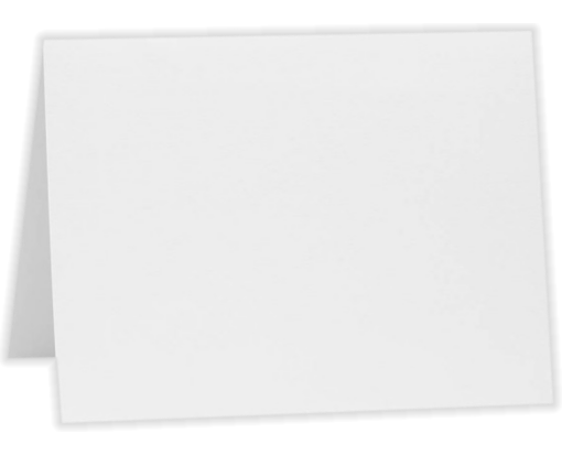 4 1/4 x 6 Folded Card 100lb. 100lb. White Matte | Envelopes.com