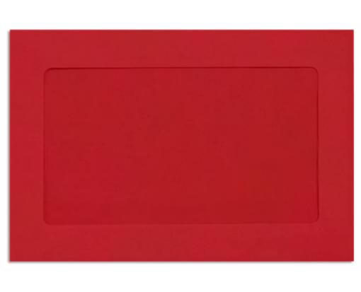 6 x 9 Full Face Window Envelope Ruby Red