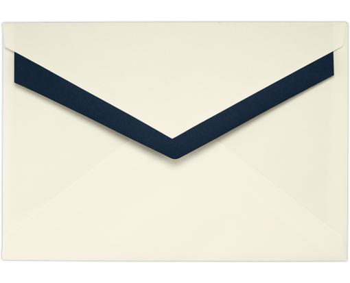 5 7/16 X 7 7/8 Foil Lined Contour Flap Envelope Natural w/Blue Lining