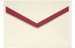 5 7/16 X 7 7/8 Foil Lined Contour Flap Envelope Natural w/ Merlot Lining
