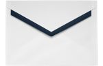 5 7/8 X 8 1/4 Foil Lined Contour Flap Envelope White w/Blue Lining