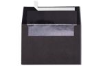 A4 Invitation Envelope (4 1/4 x 6 1/4) Black w/Silver LUX Lining