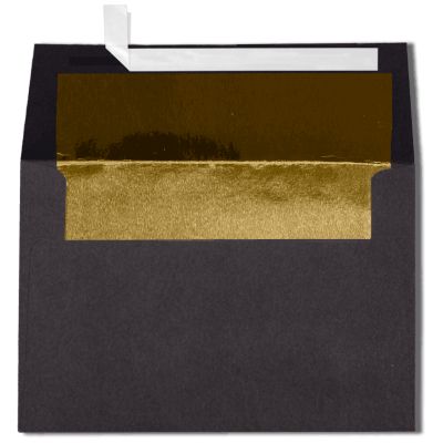 Black W Gold Lux Lining Envelopes Lined 4 1 4 X 6 1 4 Envelopes Com