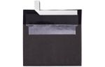 A7 Foil Lined Invitation Envelope (5 1/4 x 7 1/4) Black w/Silver LUX Lining