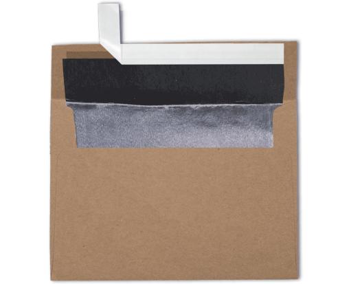A7 Foil Lined Invitation Envelope (5 1/4 x 7 1/4) Grocery Bag w/Silver LUX Lining
