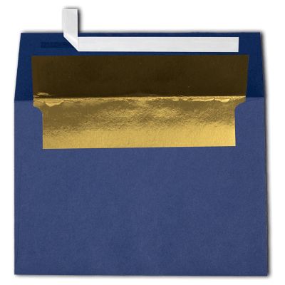 Navy W Gold Lux Lining Envelopes Lined 4 1 4 X 6 1 4 Envelopes Com
