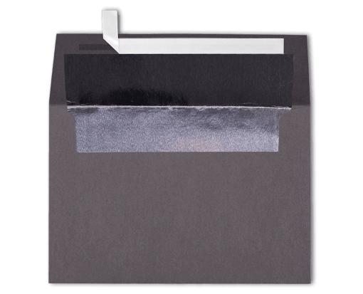 A4 Foil Lined Invitation Envelope (4 1/4 x 6 1/4) Smoke w/Silver LUX Lining
