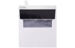 A2 Invitation Envelope (4 3/8 x 5 3/4) White w/Silver LUX Lining