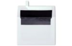 A6 Foil Lined Invitation Envelope (4 3/4 x 6 1/2) White w/Black LUX Lining