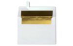 A6 Foil Lined Invitation Envelope (4 3/4 x 6 1/2) White w/Gold LUX Lining