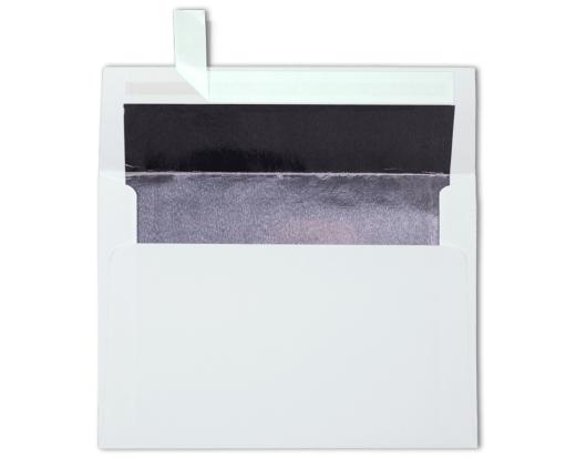 A7 Foil Lined Invitation Envelope (5 1/4 x 7 1/4) 60lb White w/Silver LUX Lining