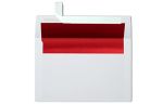 A9 Invitation Envelope (5 3/4 x 8 3/4) White w/Red LUX Lining