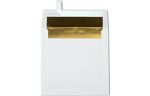6 1/2 x 6 1/2 Square Envelope White w/Gold LUX Lining