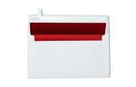 Photo Greeting Invitation Envelope (4 3/8 x 8 1/4) White w/Red LUX Lining
