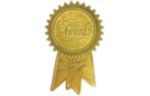 Embossed Foil Seal (1 1/4 x 2) Gold Award Ribbon