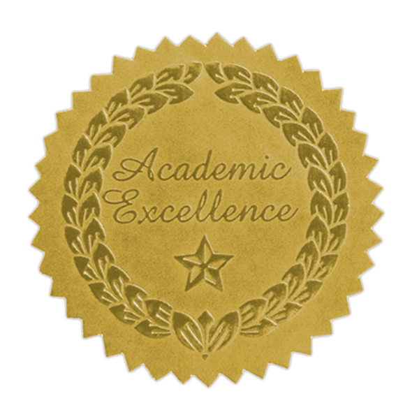 Blank Embossed Foil Seals 1 12 Gold Academic Excellence