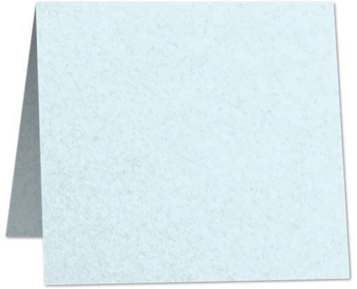 6 x 6 Square Folded Card Aquamarine Metallic