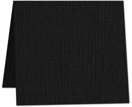 6 x 6 Square Folded Card Black Linen