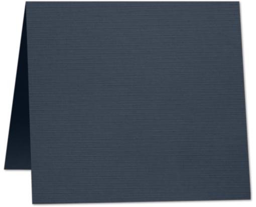 6 x 6 Square Folded Card Nautical Blue Linen