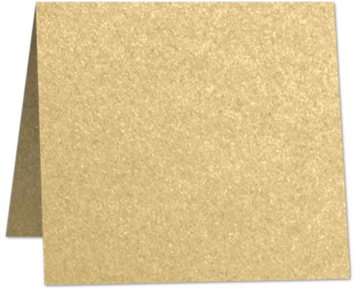 6 x 6 Square Folded Card Blonde Metallic