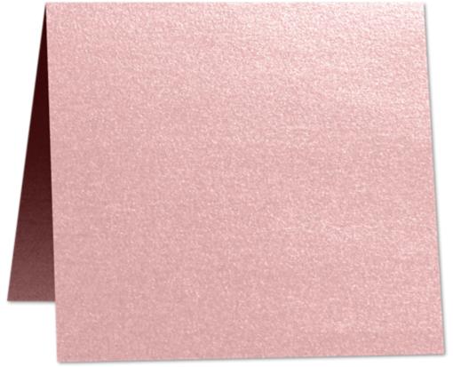 6 x 6 Square Folded Card Misty Rose Metallic