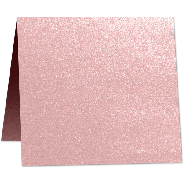 6 x 6 Square Folded Card Misty Rose Metallic