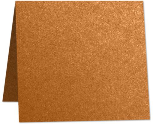 6 x 6 Square Folded Card Copper Metallic