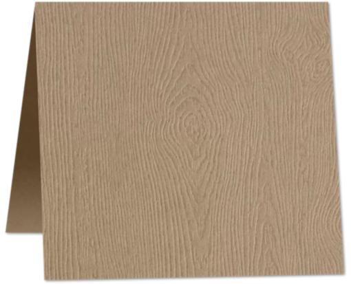 6 x 6 Square Folded Card Oak Woodgrain