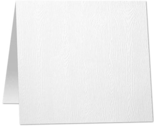 6 x 6 Square Folded Card White Birch Woodgrain