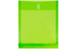 9 3/4 x 11 3/4 Plastic Expansion Envelopes with Hook & Loop Closure - Letter Open End - 1 Inch Expansion - (Pack of 12) Lime Green