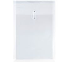 9 3/4 x 14 1/2 Plastic Envelopes with Button & String Tie Closure - Legal Open End - (Pack of 2)