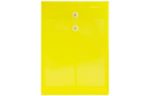 9 3/4 x 14 1/2 Plastic Envelopes with Button & String Tie Closure (Pack of 2) Yellow