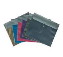 15 x 18 Plastic Envelopes with Button & String Tie Closure - Booklet - (Pack of 6)
