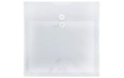 13 x 13 Plastic Envelopes with Button & String Tie Closure - Open End - (Pack of 12)